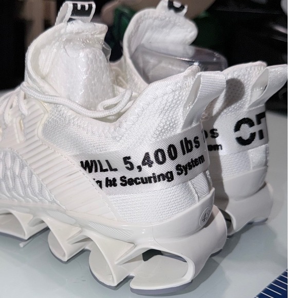 Mens White Blade Running Sneakers Fashion Mesh Athletic Shoes Sz 9.5 NEW - Picture 10 of 15